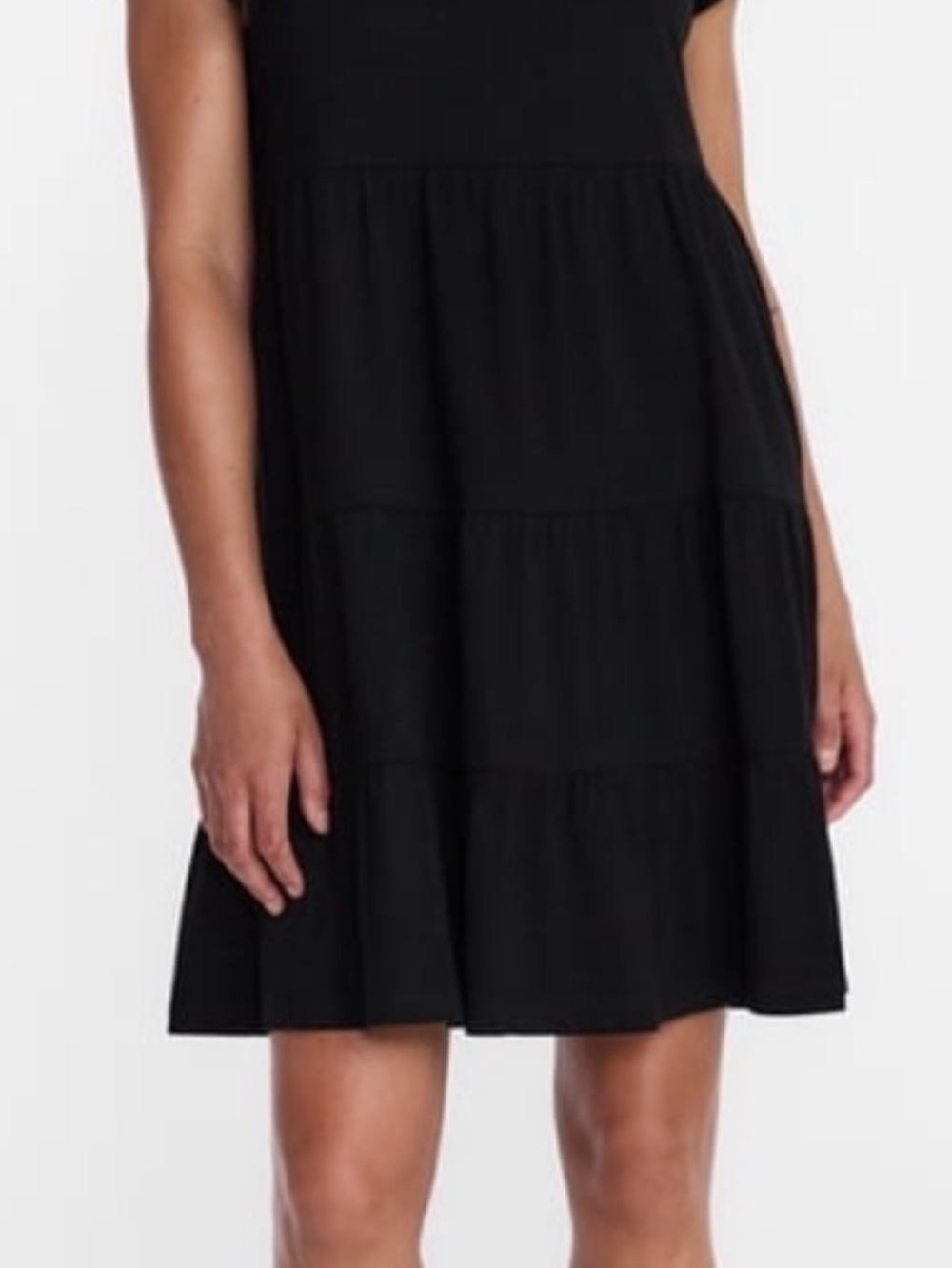 Time and Tru Black Tiered Skater Dress